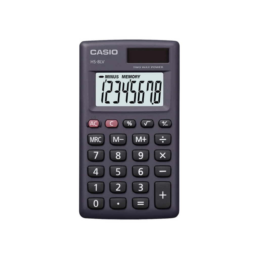 CASIO CALCULADORA 8 DIG.--HS-8LV