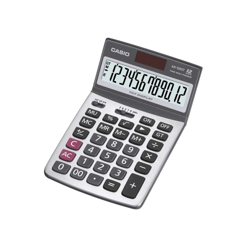 CASIO CALCULADORA DE MESA 12 DIG.--AX-120ST