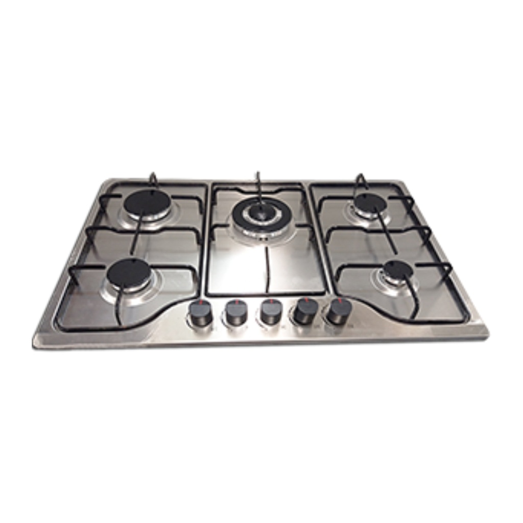 COCINA TOPE 5HOR A GAS 76X50CM A-INOX