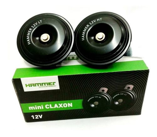 JUEGO DE CLAXON MINI NEGRO 12V