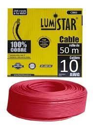 LUMISTAR CABLE 10AWG ROJO C/M