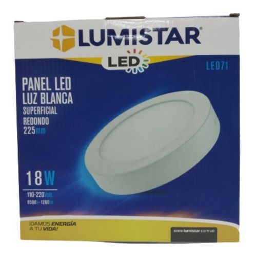 LUMISTAR PANEL LED 110-220V 18W LUZ BLAN