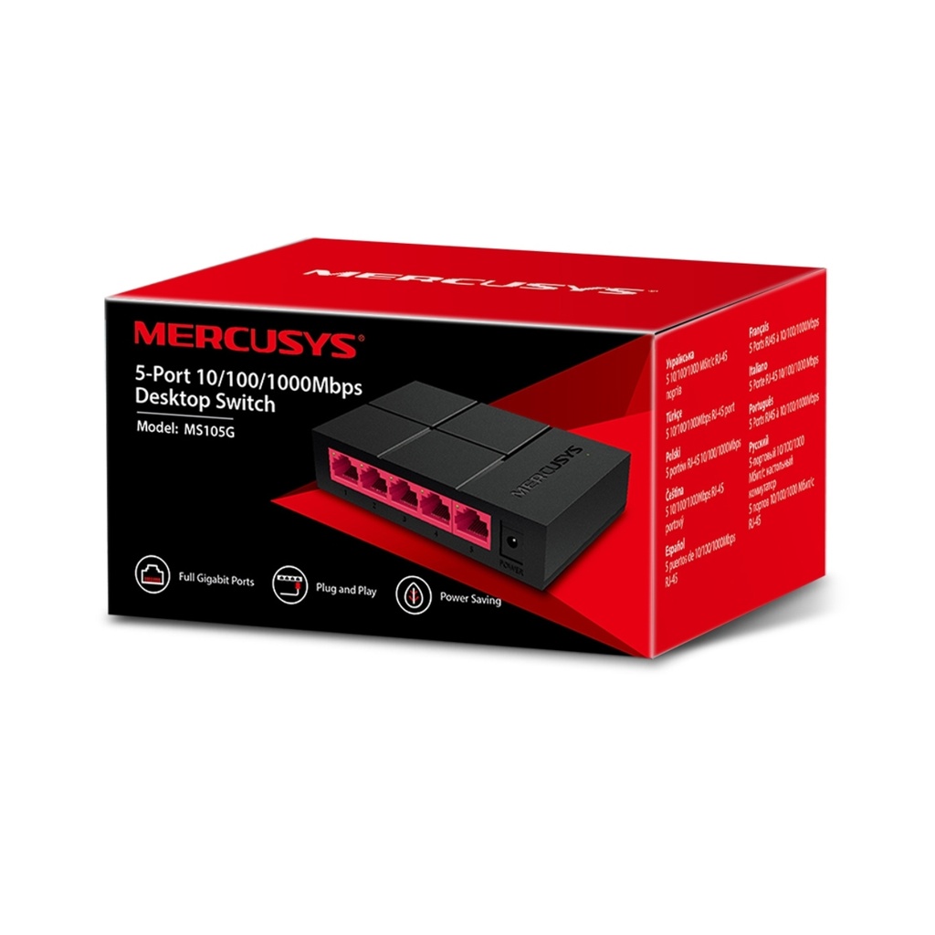 MERCUSYS SWITCH DESK GIGABIT 5 PTOS