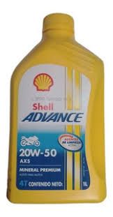 SHELL ACEITE MINERAL AX5 4T 20W-50 1LT