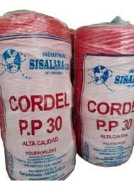 SISALARA CORDEL P.P 30 ROJO POLIPRO.