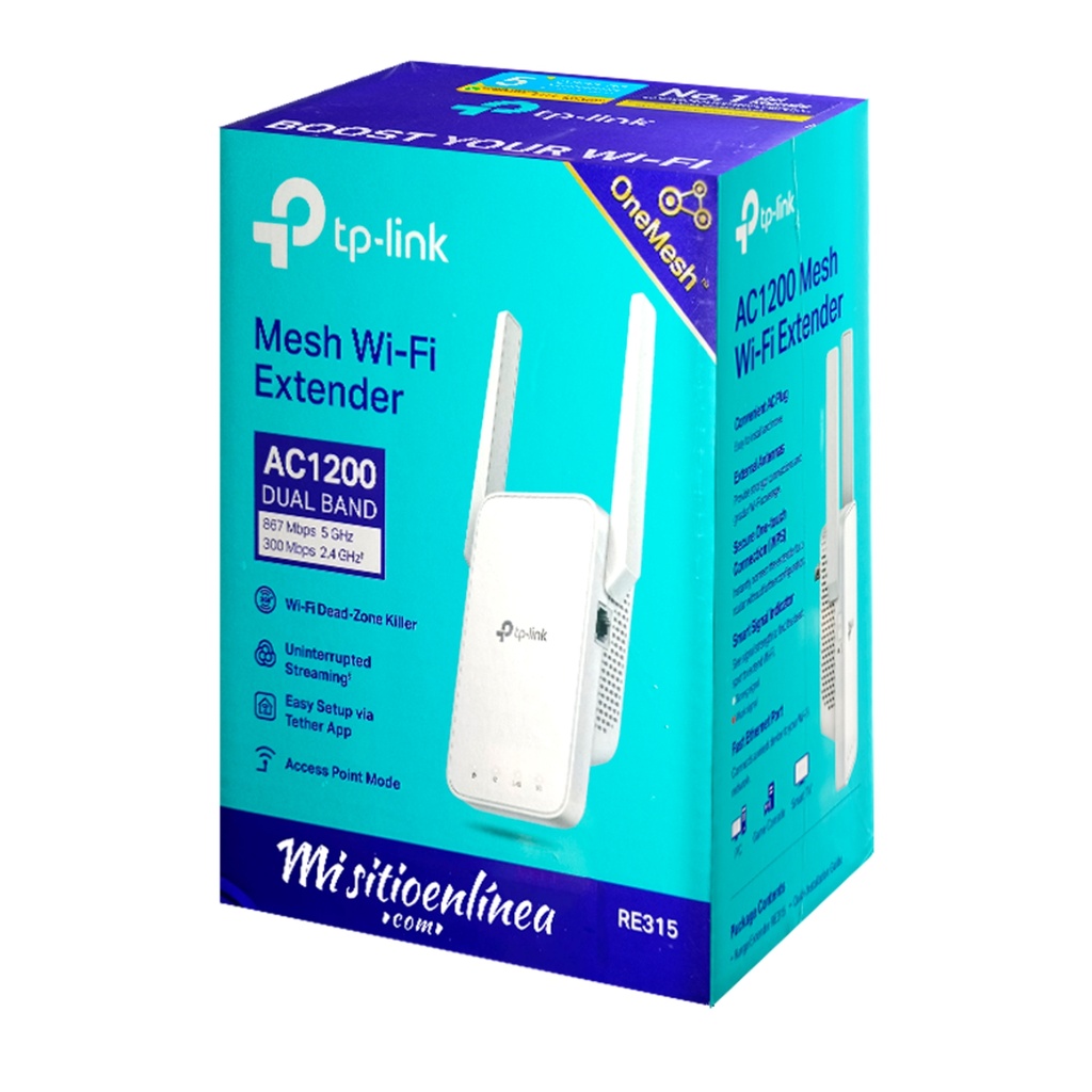 TP LINK EXTENSOR RANGO WIFI AC1200 DUAL BAND 2ANT