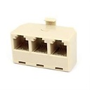 CONECTOR P/TLF RJ11 MACHO/3HEMBRA