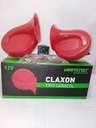 JUEGO DE CLAXON TIPO CARACOL ROJO 12V