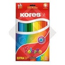 KORES LAPIZ COLOR TRIANGUL.+SACAP 36 PZAS